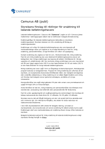 Styrelsens förslag till riktlinjer för ersättning till ledande