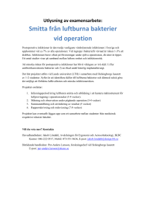 Smitta från luftburna bakterier vid operation