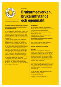 Brukarmedverkan, brukarinflytande och egenmakt