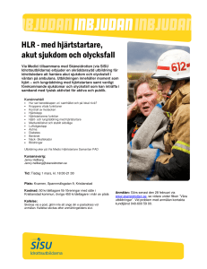 HLR - med hjärtstartare, akut sjukdom och olycksfall