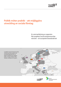 Politik möter praktik – att möjliggöra utveckling av sociala företag