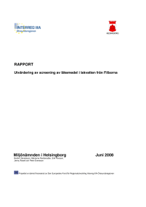 RAPPORT Miljönämnden i Helsingborg Juni 2008
