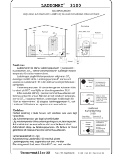 laddomat® 3100 - Termoventiler