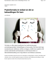 Psykofarmaka är endast en del av behandlingen för barn