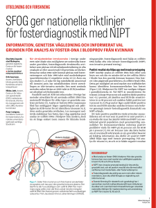 SFOG ger nationella riktlinjer för fosterdiagnostik