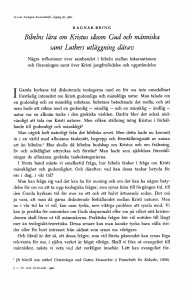 Bibelns lära om Kristus såsom Gud och människa samt Luthers