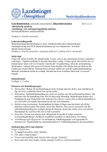 Giardiainfektion, (Giardia intestinalis), läkarinformation