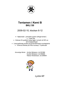 Tentamen i Kemi B