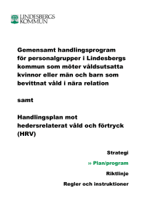 Handlingsplan för våld i nära relationer