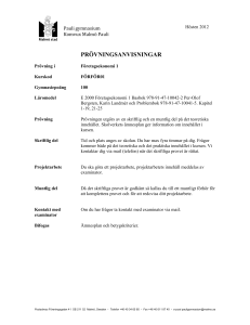 PRÖVNINGSANVISNINGAR