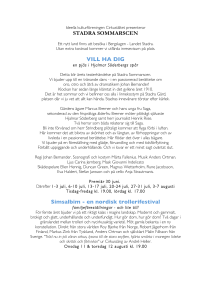 STADRA SOMMARSCEN VILL HA DIG Simsalbim - en