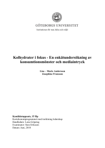 Människors syn på kolhydrater efter massmedias kritik