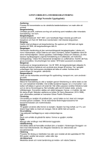 liten ordlista om bergshantering