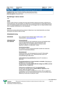 Rutinmall - Alfresco - Västra Götalandsregionen