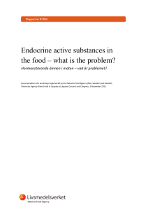 Endocrine active substances in the food - what is