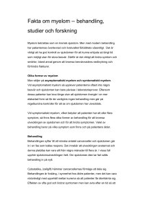 Fakta om myelom – behandling, studier och forskning