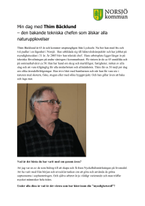 Min dag med Thim Bäcklund