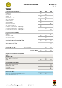 Poängplan Humanistiskt program