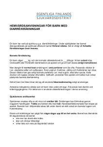 hemvårdsanvisningar för barn med diarré/kräkningar - Hoito