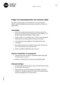 Frågor om naturkatastrofer och extrema väder