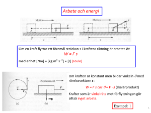 Fö4 Arbete och energi