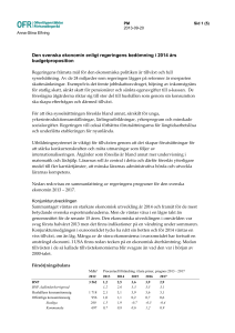 Den svenska ekonomin enligt regeringens bedömning i 2014