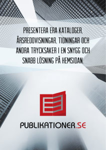 Presentera era kataloger, årsredovisningar, tidningar och andra