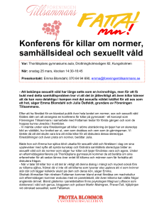 Konferens för killar om normer, samhällsideal och sexuellt våld