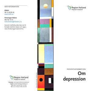 Om depression - Region Halland