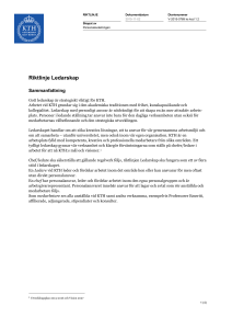 Riktlinje ledarskap på KTH
