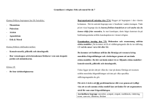 Inför prov.grundkurs i religion.etik och moral