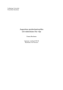 Augustinus predestinationslära och människans fria vilja
