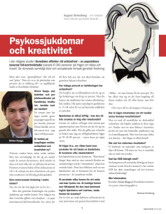 Psykossjukdomar och kreativitet