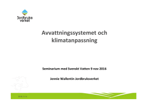Avvattningssystemet och klimatanpassning