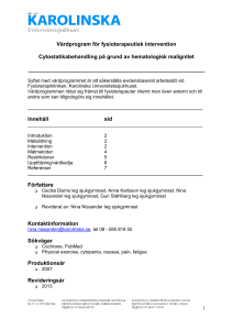 Vårdprogram för sjukgymnastisk intervention