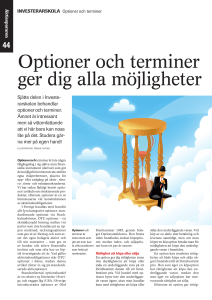 Terminer och optioner