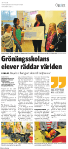 Grönängsskolans elever räddar världen