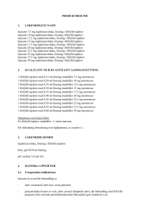 PRODUKTRESUMÉ 1. LÄKEMEDLETS NAMN Injexate 7,5 mg