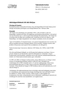 Aktieägartillskott till AB Vårljus