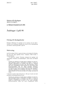 Motivering - Riksdagens öppna data