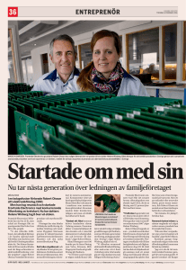 Nu tar nästa generation över ledningen av familjeföretaget