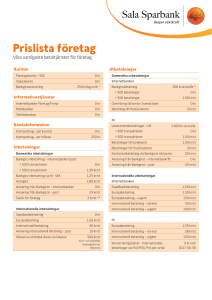 Prislista företag