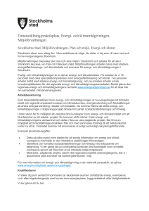 Timanställning/praktikplats, Energi- och