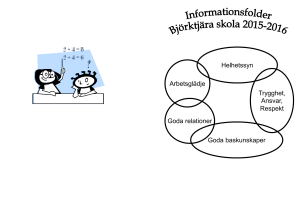 Informationsfolder Björktjära skola 2015-2016