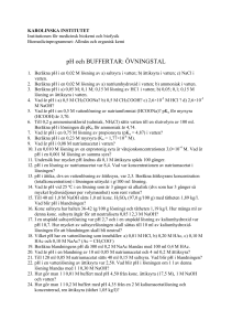 pH och BUFFERTAR: ÖVNINGSTAL - Ping Pong