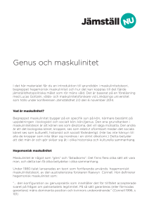 Genus och maskulinitet
