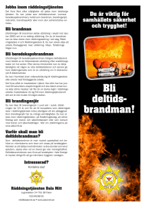 Bli deltids- brandman! - Räddningstjänsten Dala Mitt