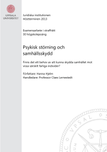 Psykisk störning och samhällsskydd