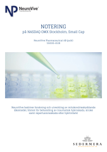 Prospekt - NeuroVive Pharmaceutical AB