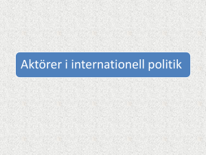 Aktörer i internationell politik ht12